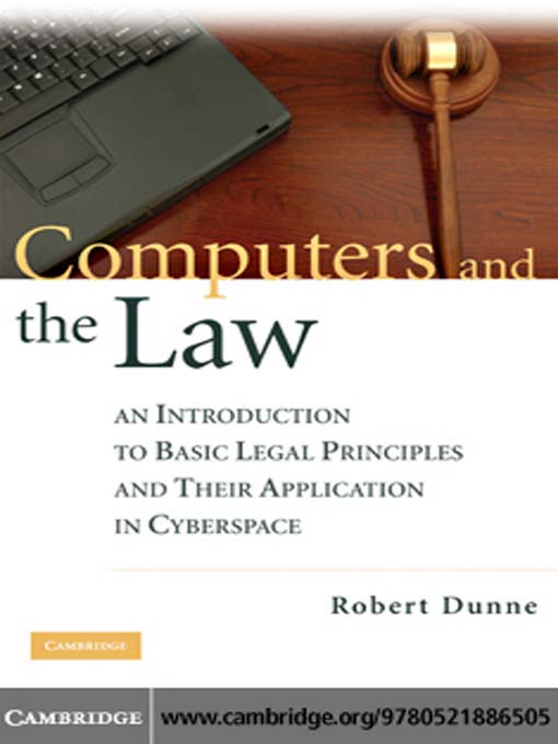 Title details for Computers and the Law by Robert Dunne - Available